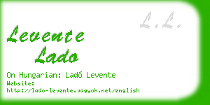 levente lado business card