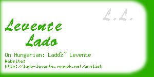 levente lado business card